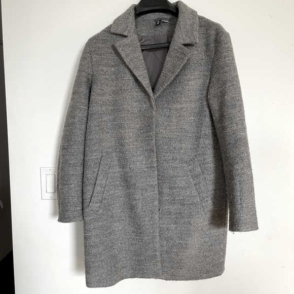 DIVIDED H&M grey pea coat - Picture 1 of 5